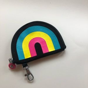 Kipling Rainbow Pouch Keychain